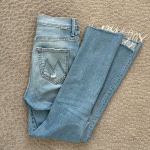 Mother Insider Crop Step Fray Denim